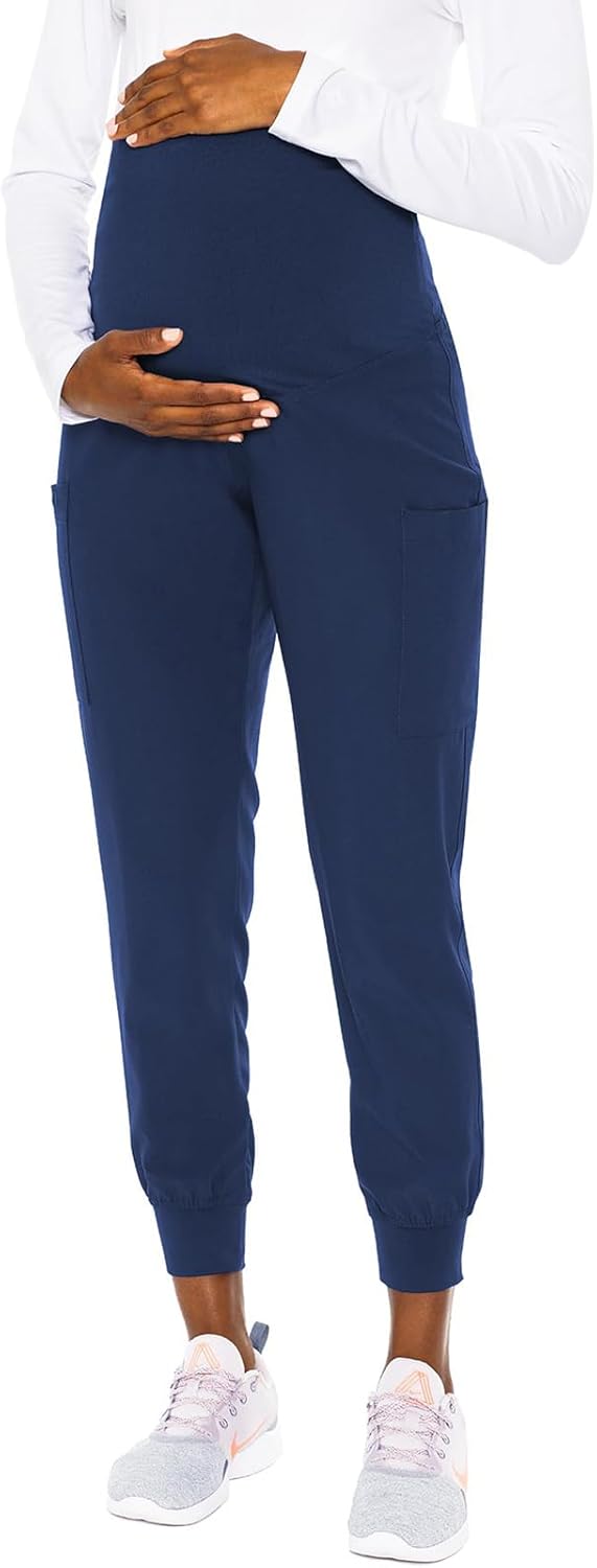 Med Couture Maternity Jogger Scrub Pants for Women with Pockets