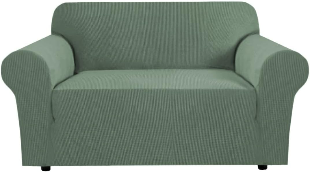 H.VERSAILTEX Stretch Couch Cover for Loveseat with Elastic Bottom