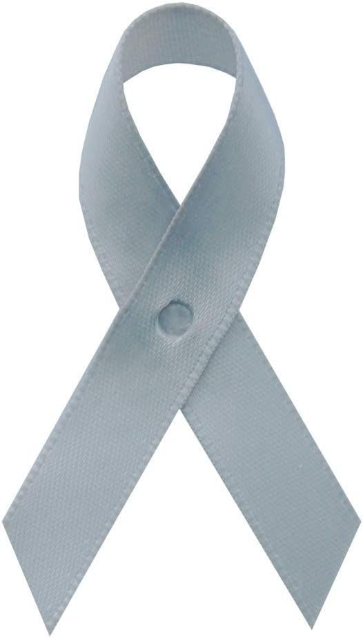Support USA 250 Silver Satin Awareness Ribbons with Clutch Pins