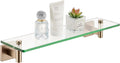 KOKOSIRI Wall Shelves Bathroom Hardware Glass Floating Shelf 20-Inch