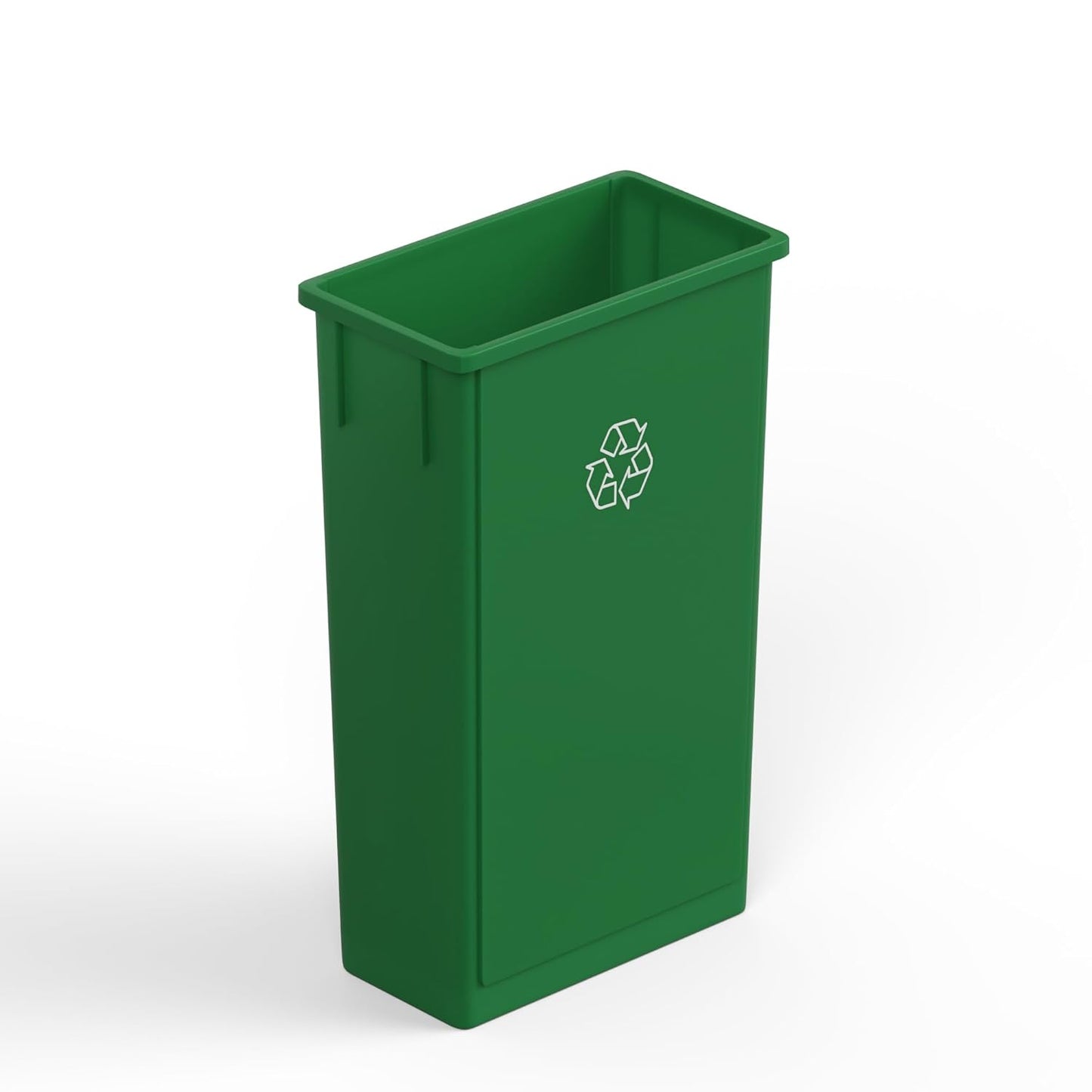 23 Gallon Green Rectangular Slim Trash Can for Home and Office