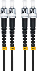 30Meters 100FT ST to ST OM3 Armored Duplex Fiber Patch Cord - Durable