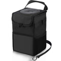 Waterproof Car Trash Can with Lid and Mesh Pockets - Compact 10in