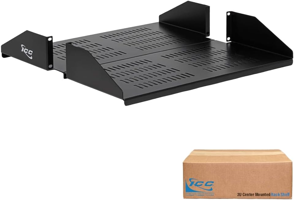 Heavy-Duty Ventilated Steel Rack Shelf for 19in Equipment