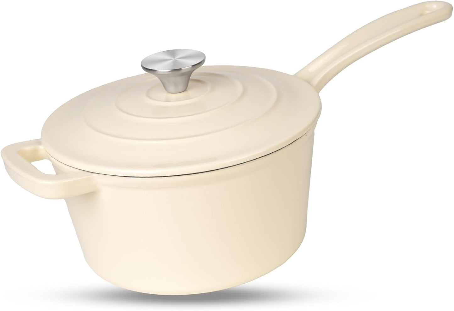 Enameled Cast Iron Sauce Pan by UFEH - 2 Quart Excellence