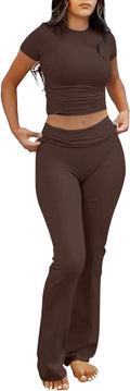 ANRABESS Lounge Sets for Women 2 Piece Foldover Yoga (Style PZZ6)