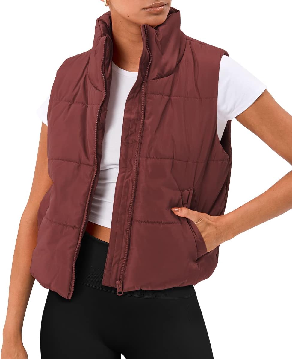 AUTOMET Puffer Vest for Women - Stylish Sleeveless Winter Wear
