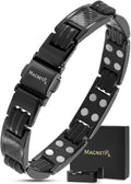MagnetRX Magnetic Bracelets for Men with Carbon Fiber Inlay