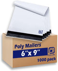POLYSELLS 1000 6x9 in White Poly Mailers - Durable, Lightweight Pack