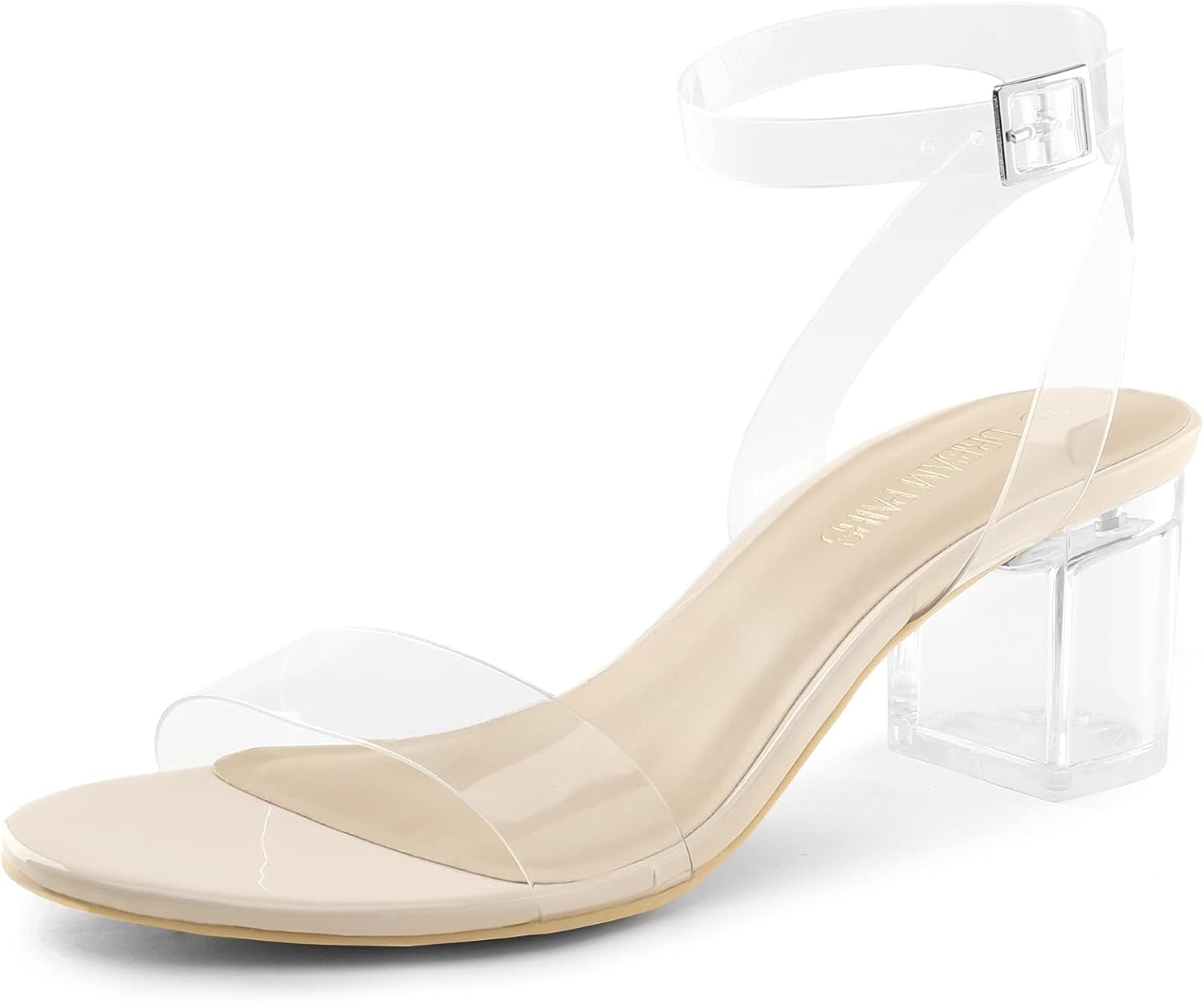 DREAM PAIRS Women's Open Toe Ankle Strap Chunky Heels Sandals