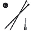 #14 x 6 Wood Structural Screws Pack of 100 - Heavy Duty Hex Head