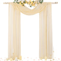 Socomi Champagne Sheer Wedding Arch Draping Fabric 29in x 20ft