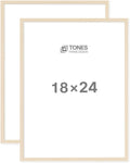 18x24 Picture Frame Set of 2 - Beige Finish for Wall Decor