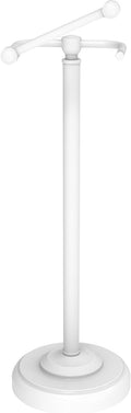 Toilet Paper Holder Stand White - Stable Free Standing Roll Holder