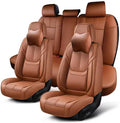Car Seat Covers Universal Brown Full Set - Front Pair and Rear