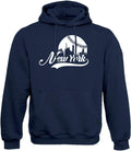 Cityscape Skyline Men's Hoodie Sweatshirt for Baseball Fans are