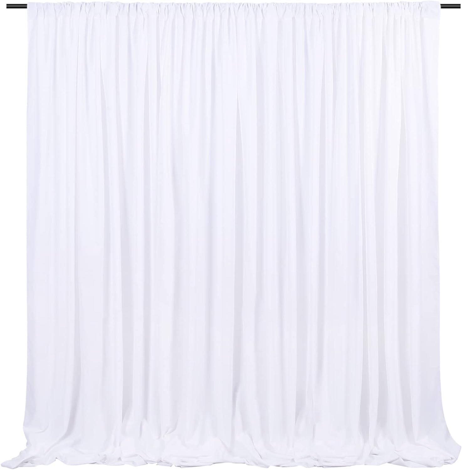 SoarDream White Polyester Backdrop Curtains - Wedding Party Essential