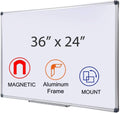 36 x 24 in Magnetic Dry Erase Board - Large, Mountable Whiteboard