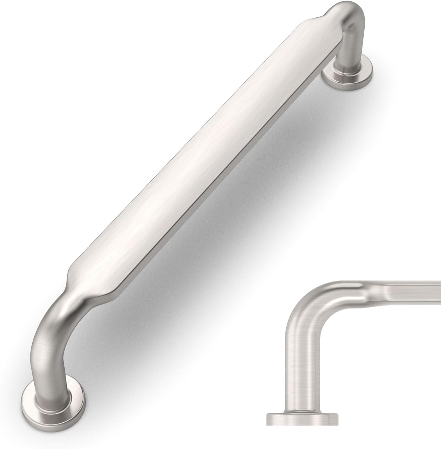 Amerdeco 10 Pack Brushed Satin Nickel Cabinet Pulls for Kitchens