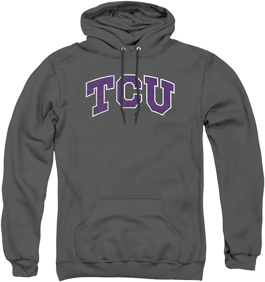 TCU Official Hoodie - Distressed Primary Logo Pullover for Fans