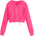 Ceboyel Zip Up Hoodies for Women Cropped Sweatshirt - Trendy Y2k Crop