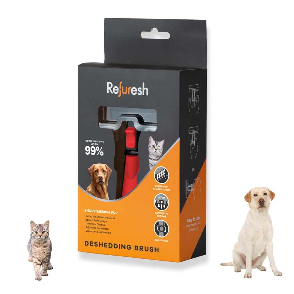 Deshedding Dog Brush for Short/Medium Hair - Gentle Tool
