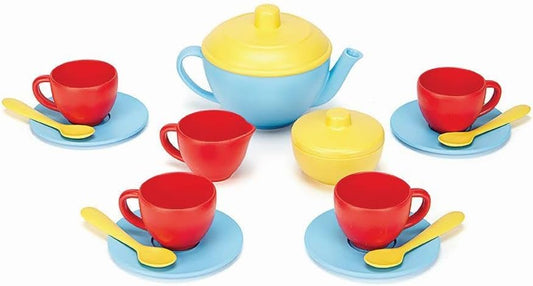 Green Toys Tea Set - Eco-Friendly 17 Pc Role Play Set