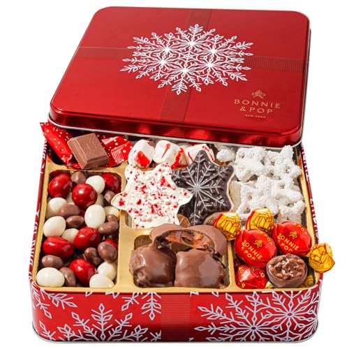 Bonnie and Pop's Holiday Tin with Assorted Christmas Treats