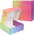 30 Pack 8x8x3 Shipping Boxes for Small Business - Colorful, Durable