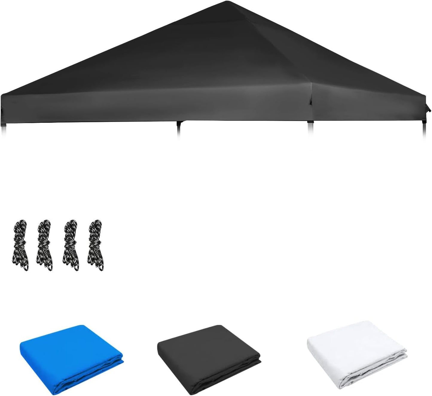 10x10 Canopy Replacement Top for Straight Leg Frame - Black