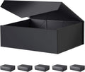 BLK&WH 6 Large Gift Boxes 13.5x9x4.1 in - Matte Black Magnetic Lid