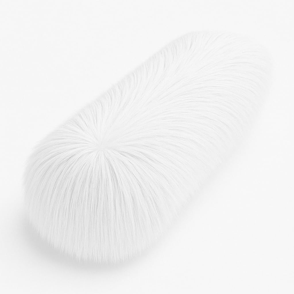 Luxurious White Faux Fur Table Runner for Holiday Decor