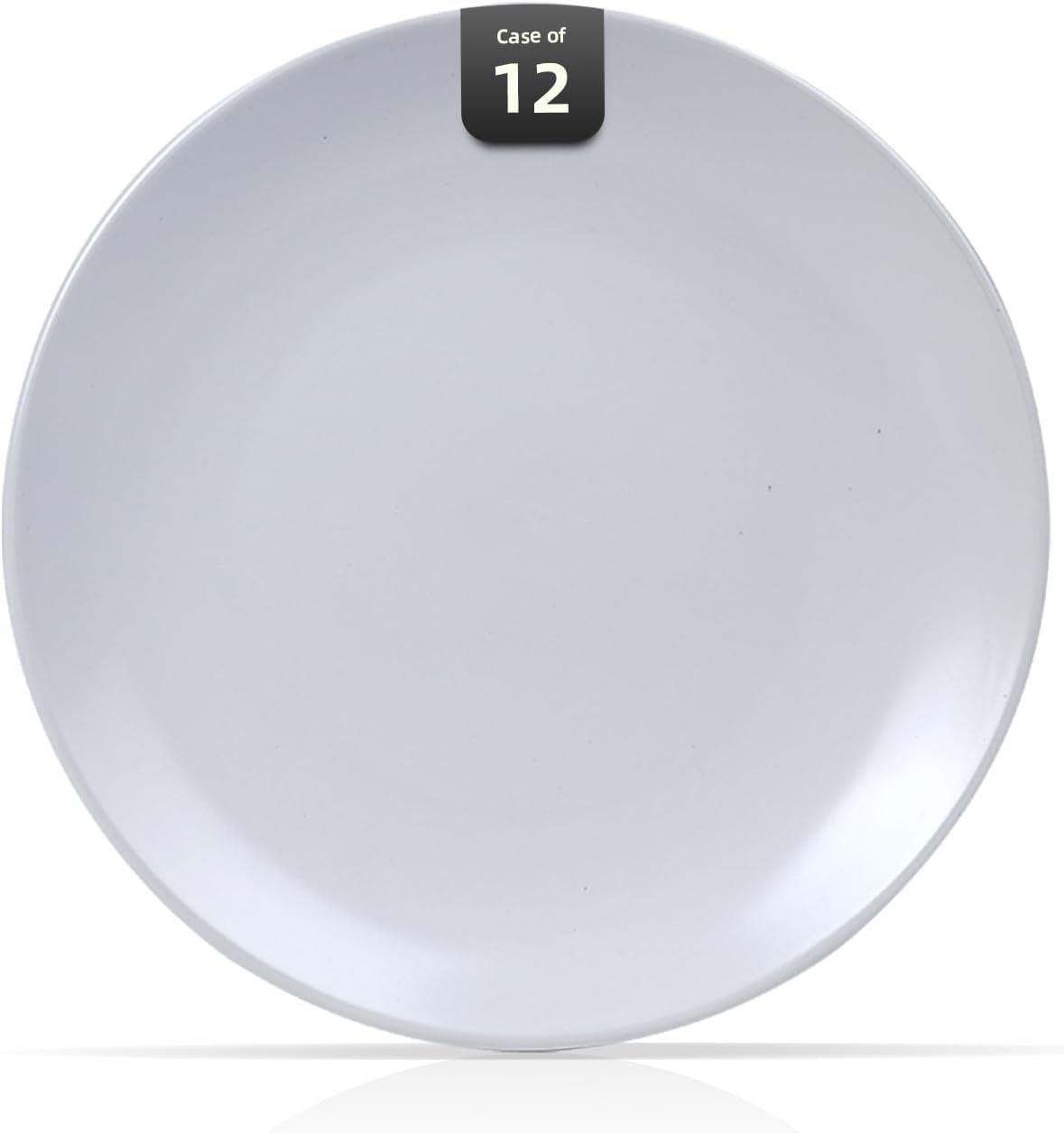 Stoneware Coupe Dinnerware Set, Matte White, 10.5in Plates