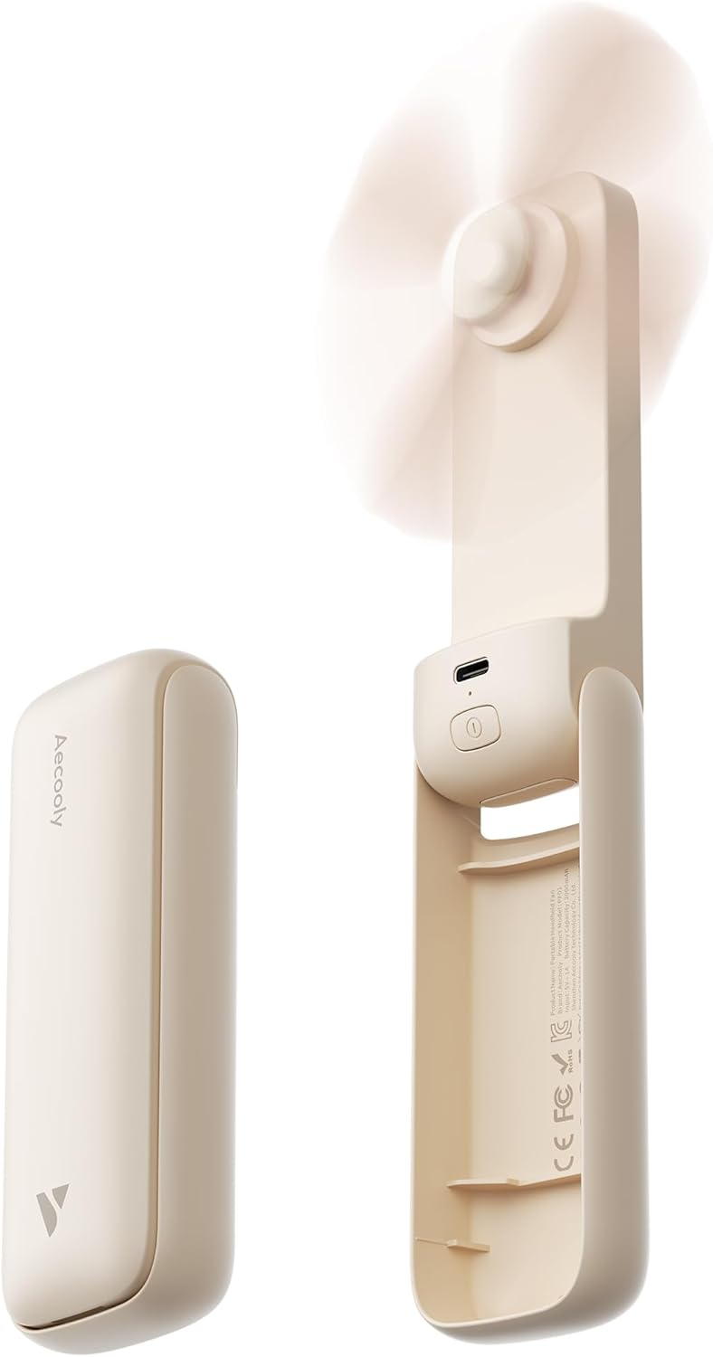 Aecooly Slim Portable Fan - 17H Max Cooling Time