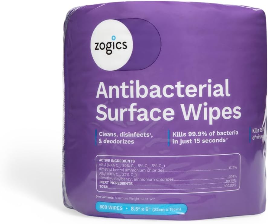 Zogics Antibacterial Disinfecting Wipes for Effective Cleaning
