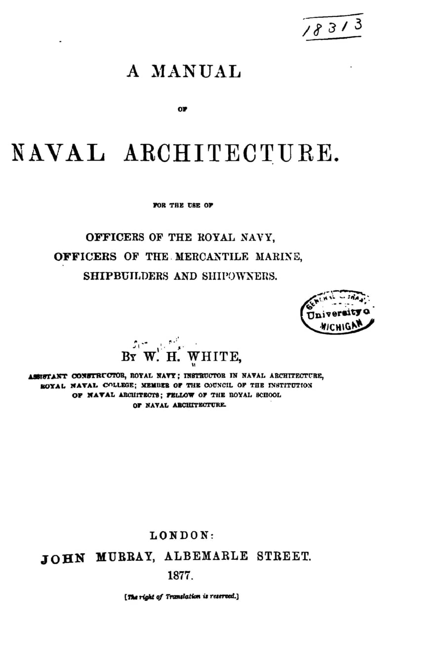 A Manual of Naval Architecture for Aspiring Marine Engineers