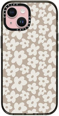 Impact Case for iPhone 15 - 8.2 ft Drop Protection, Floral Clear Black