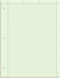 TOPS Engineering Computation Pad 8-1/2 in x 11 in - Clear 5x5 Grid