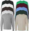 EVERYDAY TEES Men's Heavy Cotton Long Sleeve Shirt 10-Pack - Versatile