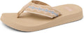 Women's Sandy Flip-Flop - Cushioned Triple Density Beach Sandal