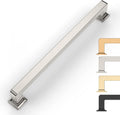 6 Pack 7 Inch Cabinet Handles Brushed Satin Nickel Pulls - Solid Zinc