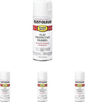 Rust-Oleum Stops Rust Spray Paint Flat White Pack of 4 - Durable