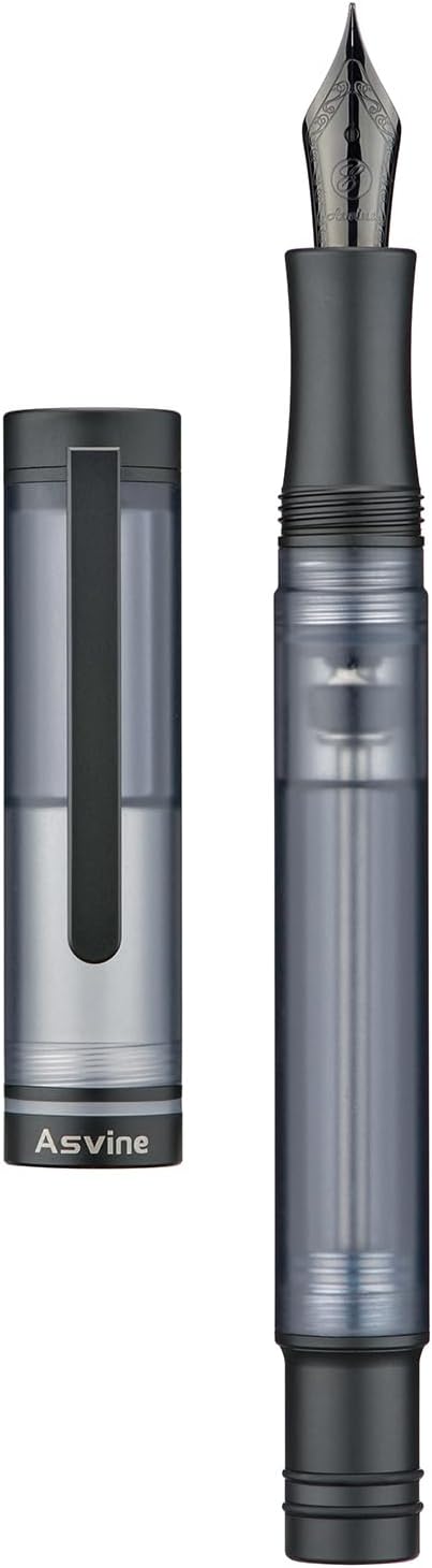 Asvine V200 Titanium Fountain Pen with Vacuum Filling System