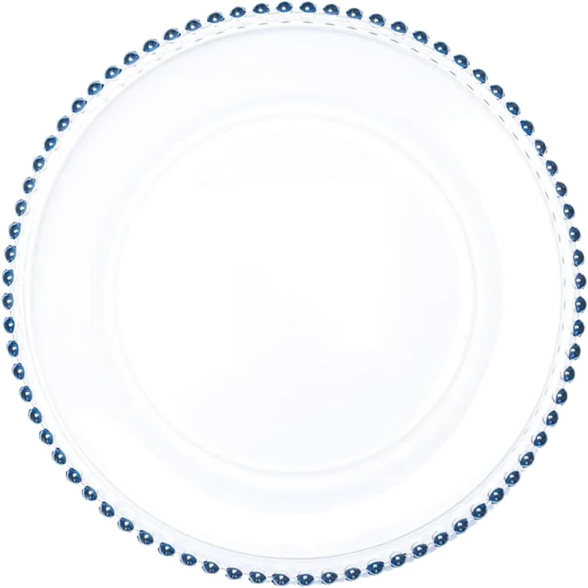 Blue Glass Charger Plates | Elegant Wedding Reception Decor