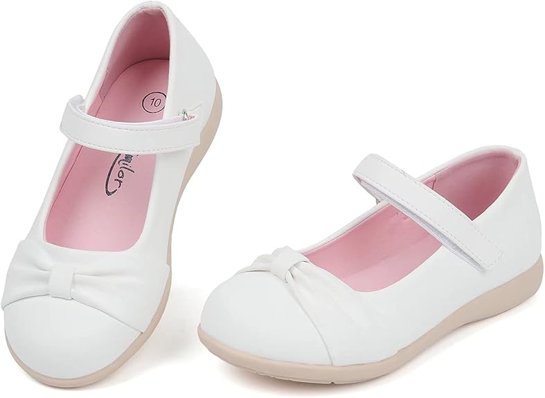 Samilor Girl Shoes Mary Jane Flats for Toddler Girls with Bowknot