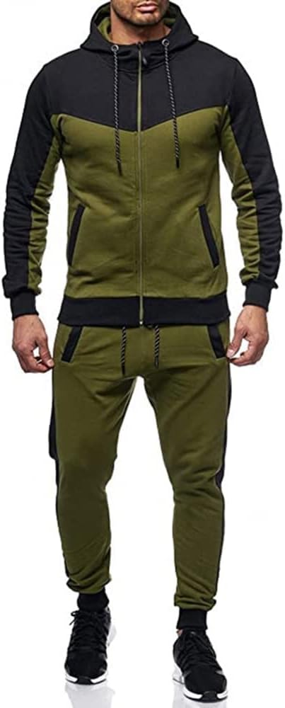 Marine Royal Track Suits for Men Full Zip Jogging Set
