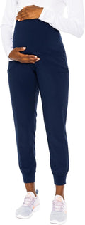 Maternity Jogger Pants Scrub Bottoms with Knit Waist Panel