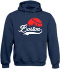 Cityscape Skyline Men's Hoodie Sweatshirt - Baseball Fan (Style 4GHF)
