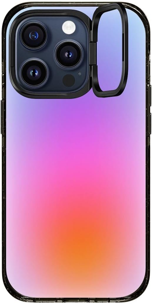 CASETiFY Impact Ring Stand Case for iPhone 15 Pro - Clear Black