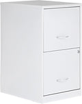 2 Drawer Locking Filing Cabinet - Space-Saving Letter-Size